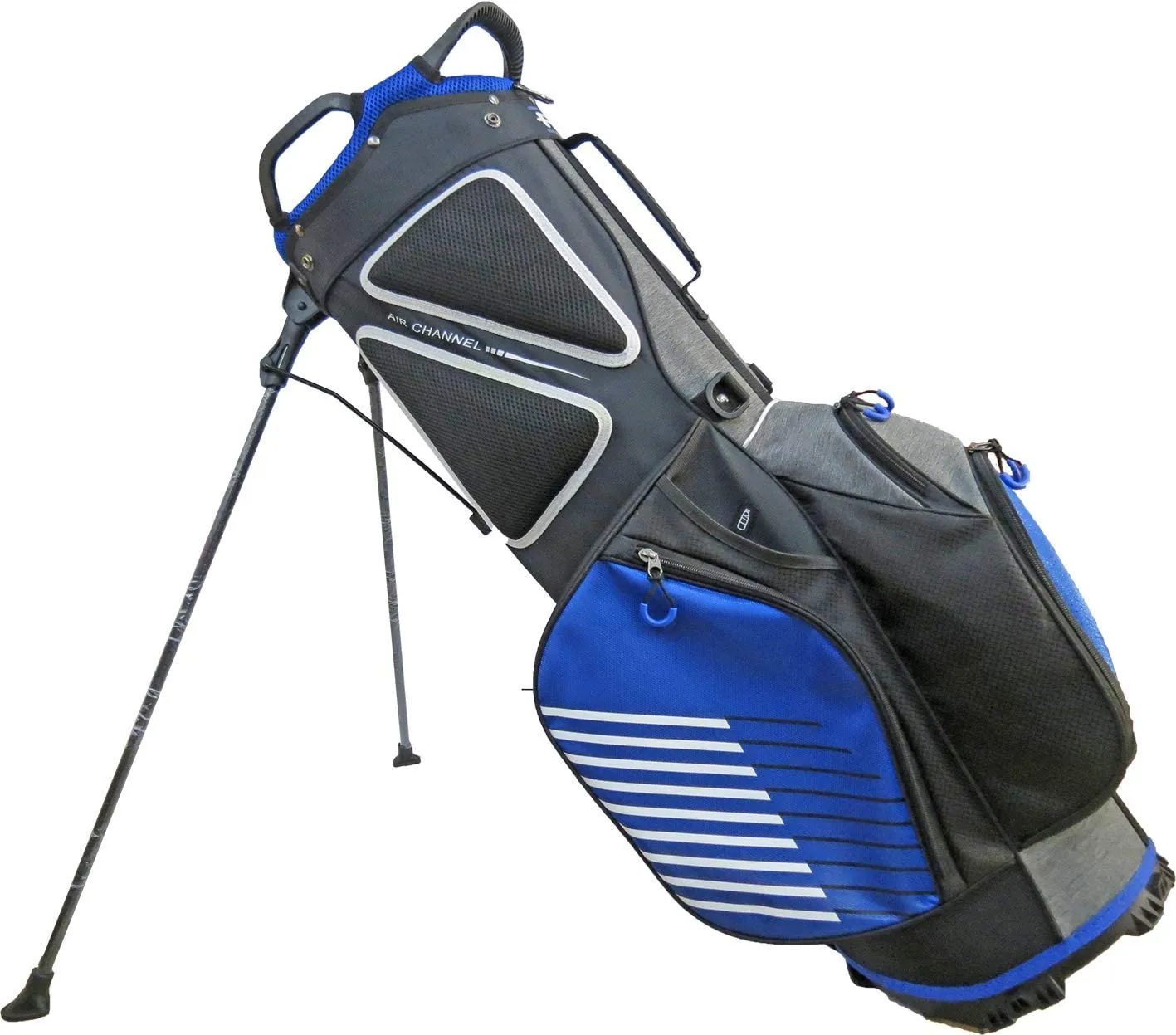 Rife Golf Blue Black Gray Stand Bag 9 inch, 7-Way Friendly Separator Top