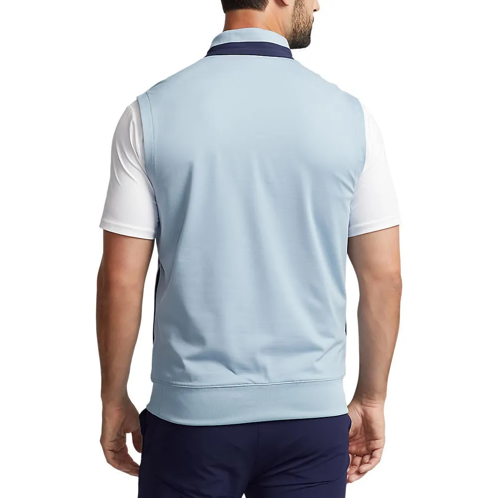 RLX Ralph Lauren Lux Perf Jersey 1/4 Zip Golf Vest - Vessel Blue