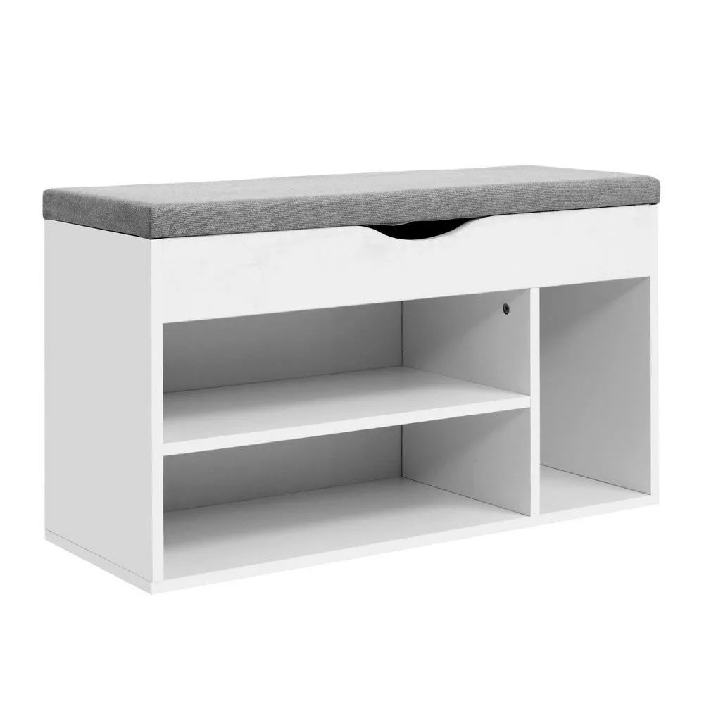 Shoe Cabinet Bench Shoes Organizer Storage Rack Shelf White Cupboard Box