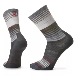 Smartwool Everyday Stitch Stripe Zero Cushion Crew Socks - Charcoal