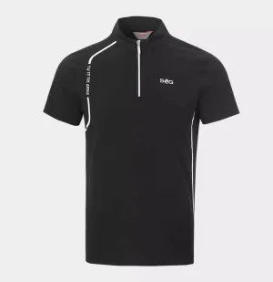 SVG Golf Men's Black Printed Short Sleeves