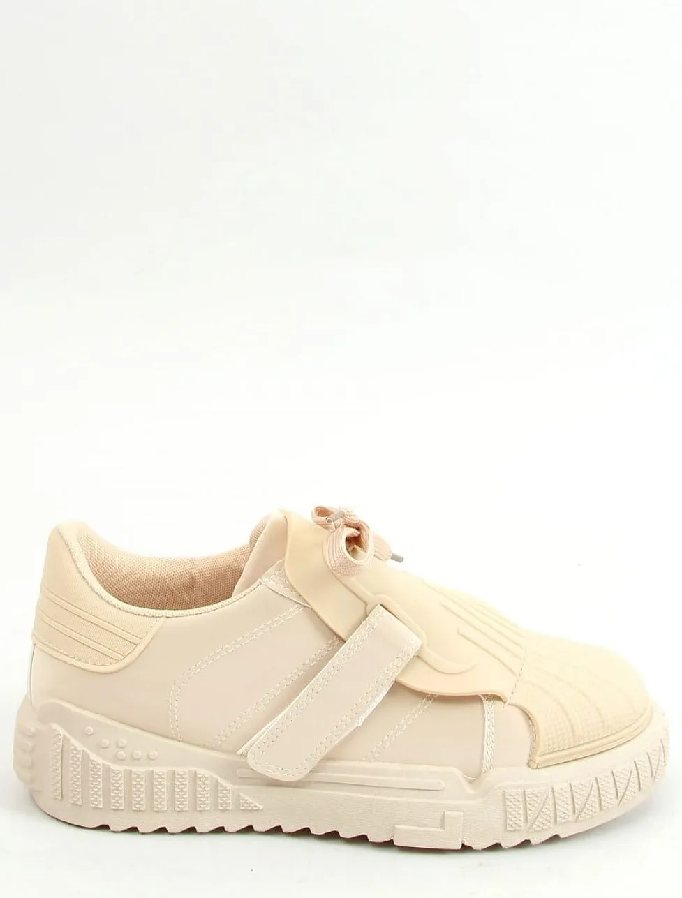 TEEK - Cream Laced Solid Ip Moccasin Sneakers