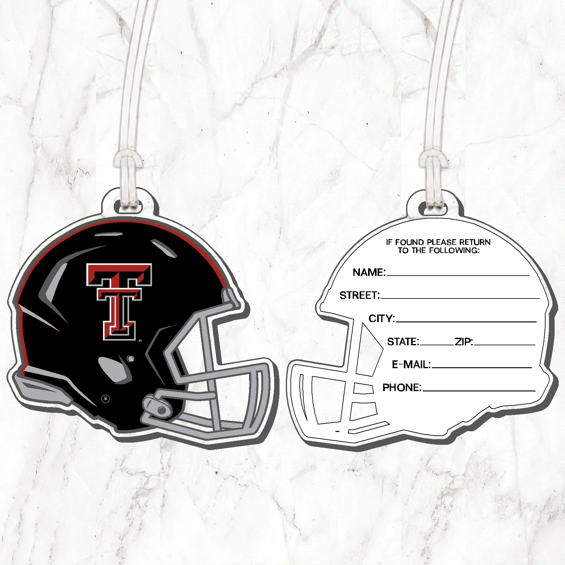 Texas Tech Football Helmet Luggage Tag