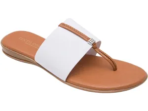 The Elastic Thong Sandal in White