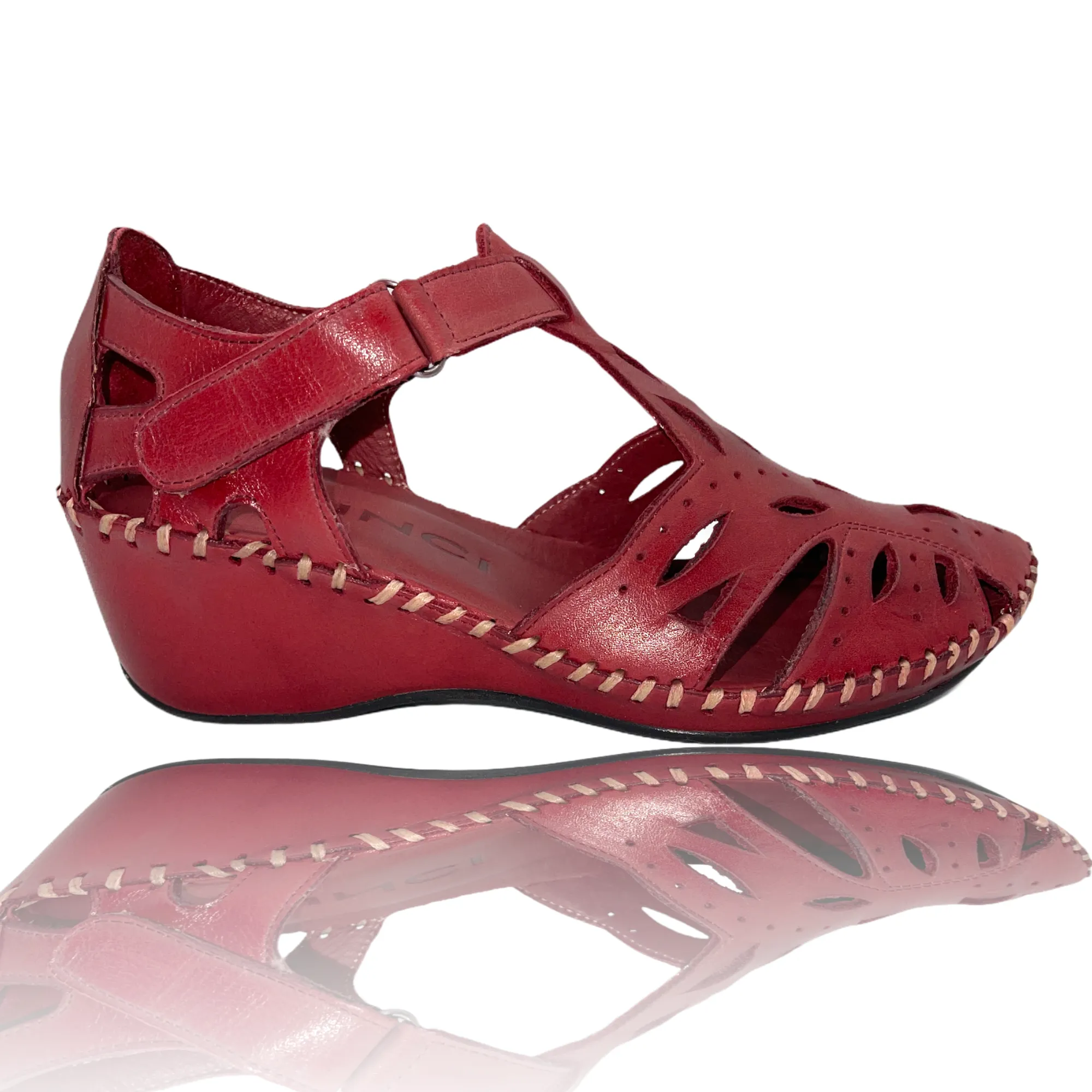 The Tonmawr Burgundy Leather Sandal Final Sale!