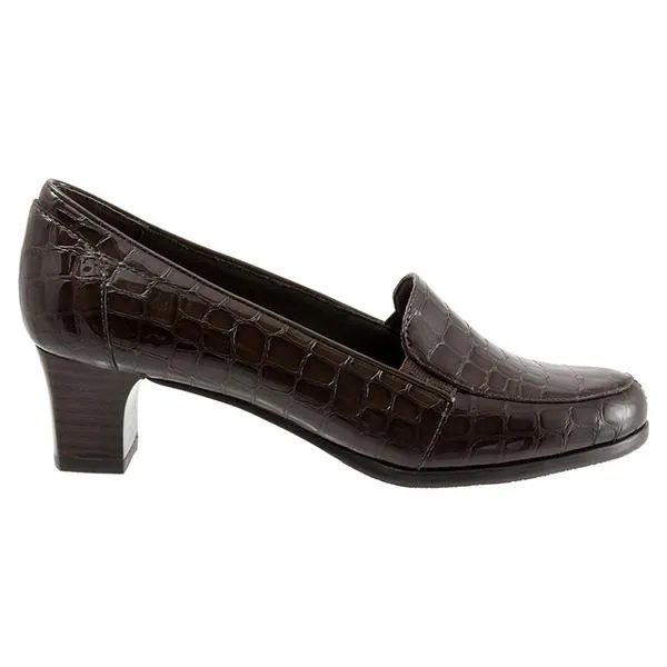 Trotters Gloria Dark Brown Croc (Women's)