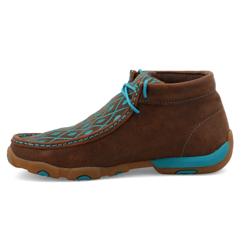 TWISTED X Women's Chukka Driving Moc - Turquoise