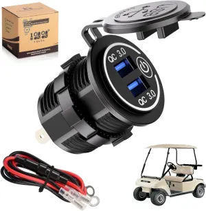 Universal USB charger socket for golf carts, cars, trucks, RVs and other vehicles - 10L0L