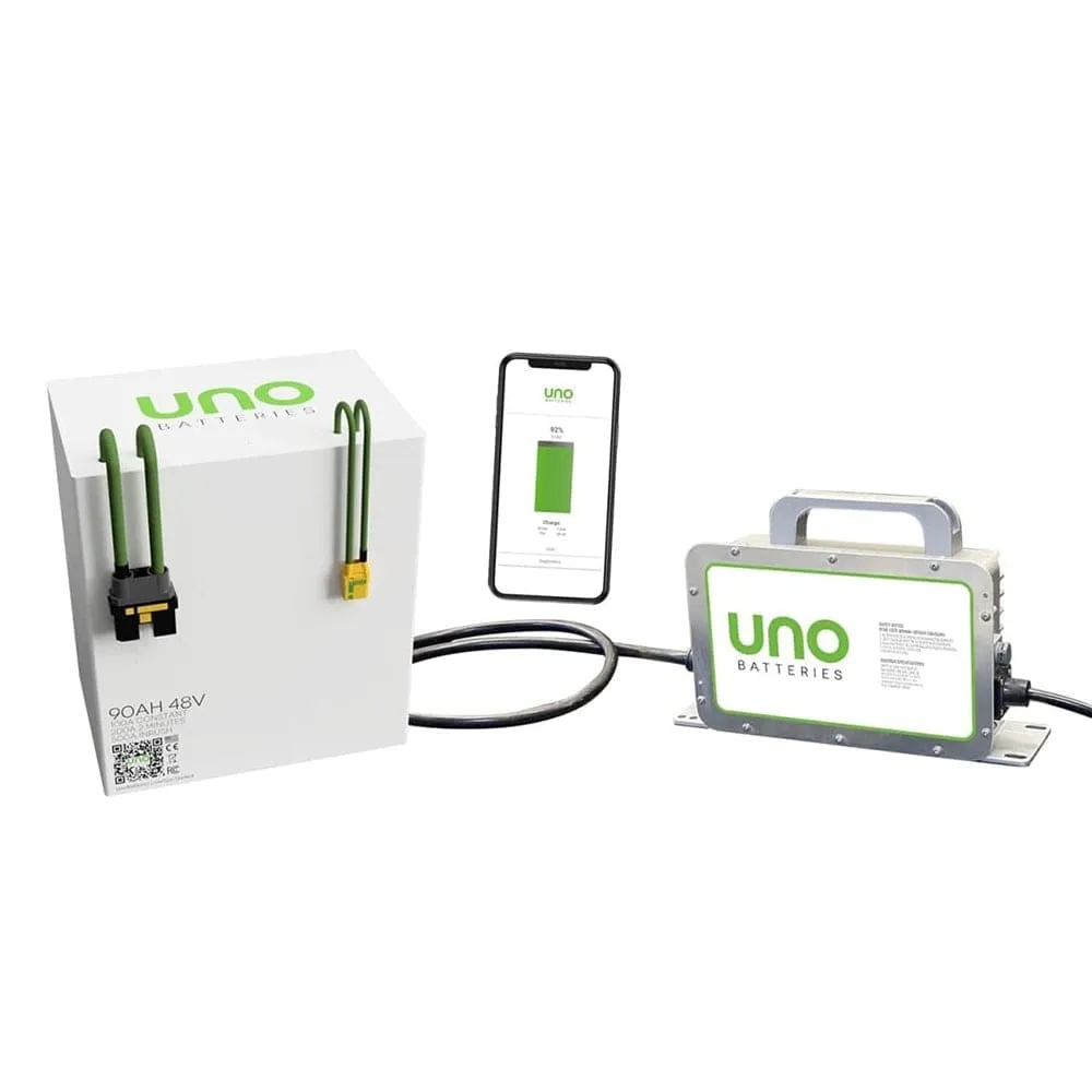 UNO™ DUO Golf Cart 180ah Lithium Hybrid Battery / Charger Bundle