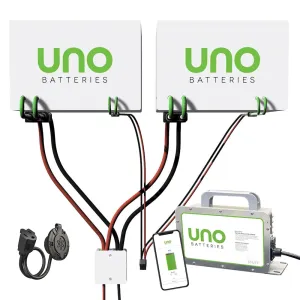 UNO™ DUO Golf Cart 180ah Lithium Hybrid Battery / Charger Bundle