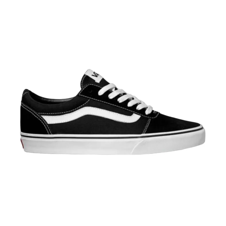 Vans scarpa sneakers da uomo in tela e pelle camoscio Ward VN0A36EMC4R1 nero-bianco