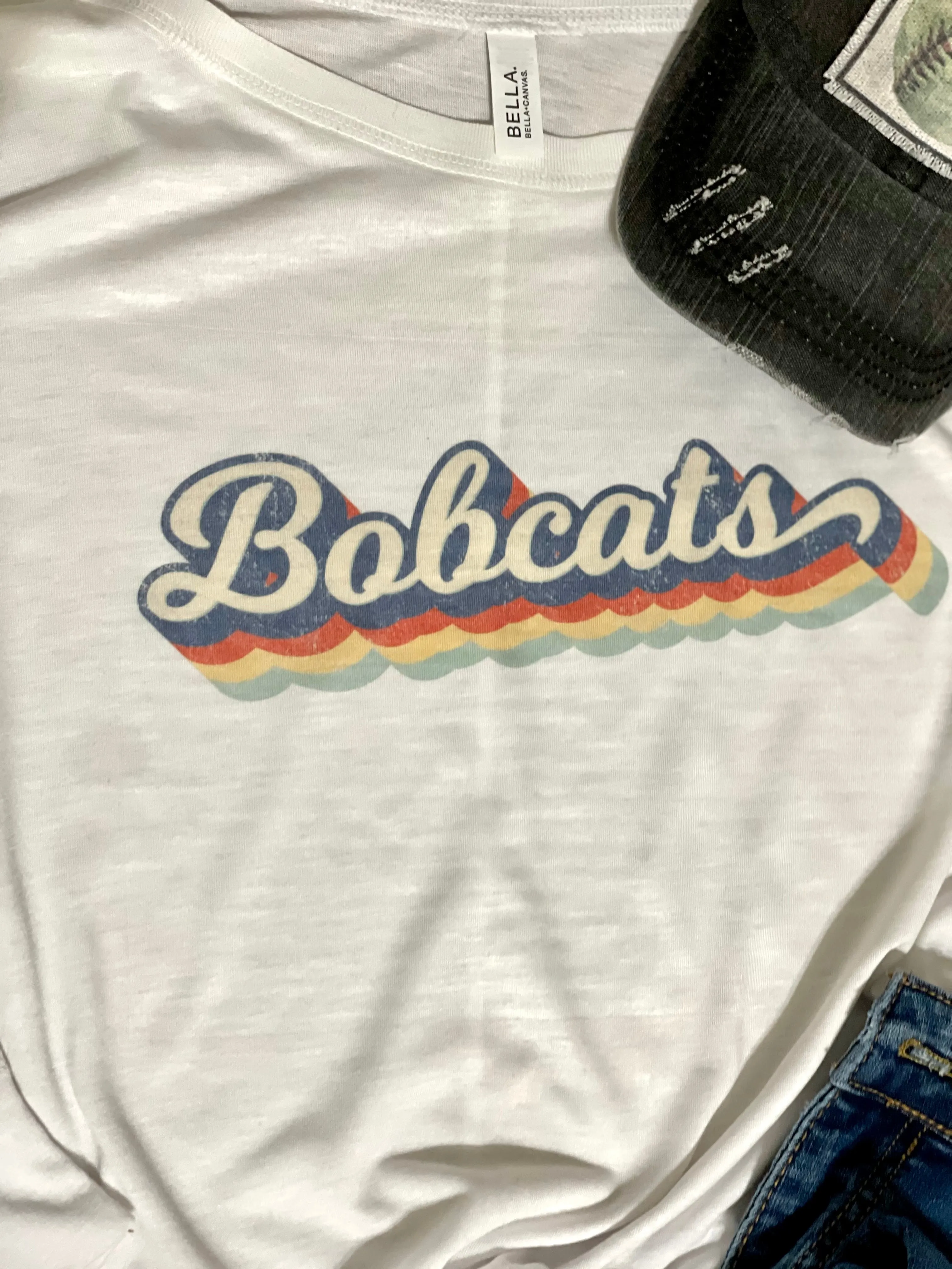 Vintage Bobcats Scoop Neck Tee