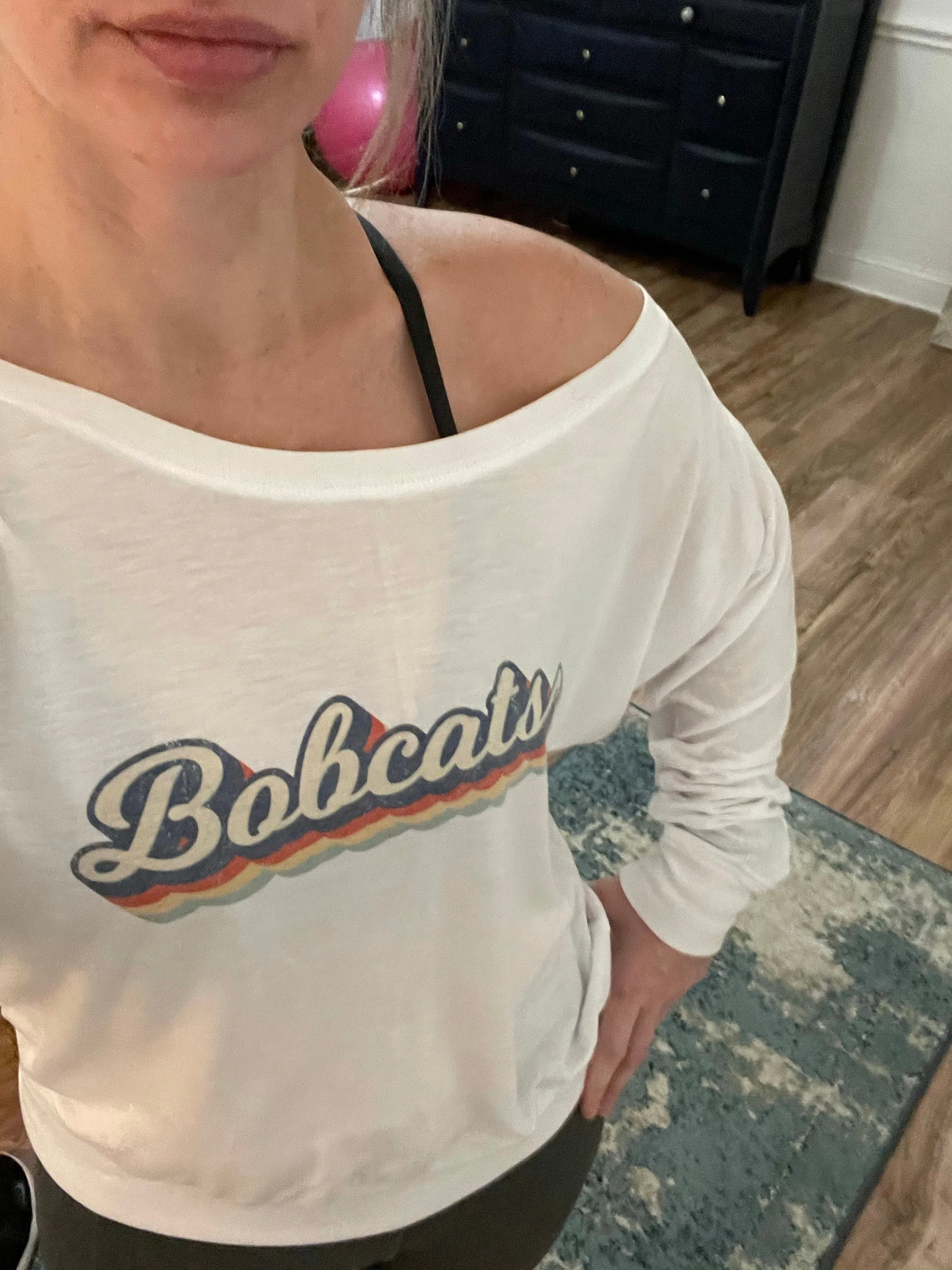 Vintage Bobcats Scoop Neck Tee