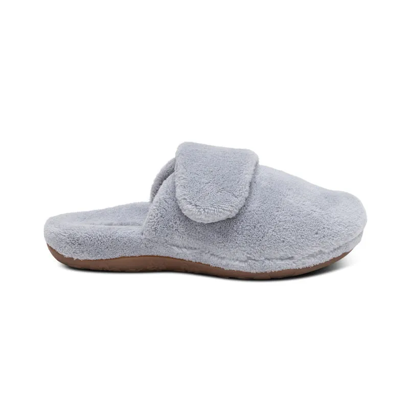 Women's Aetrex Mandy Closed Toe Slipper Color: Grey