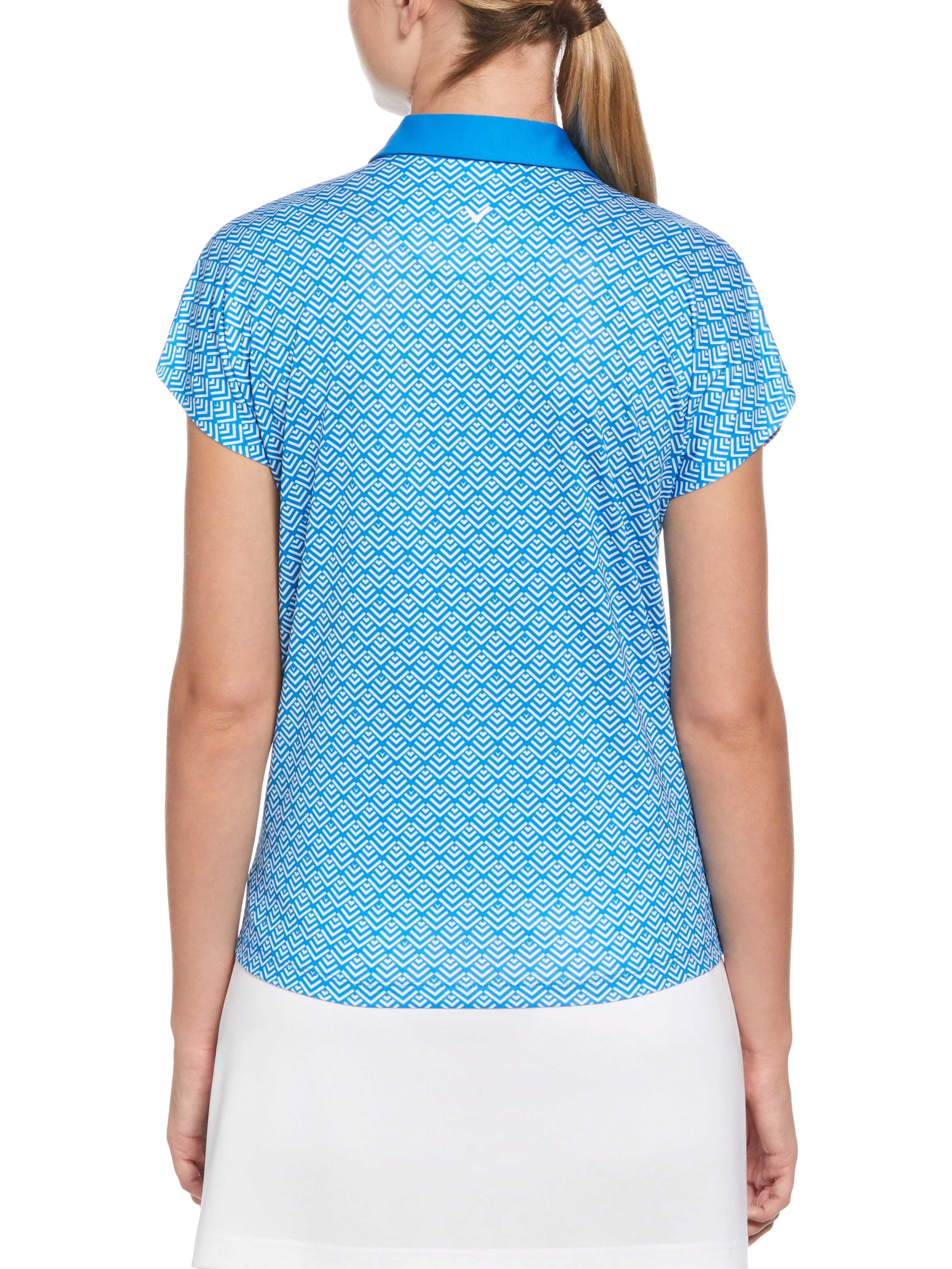 Women's Chev Geo Printed Polo Top