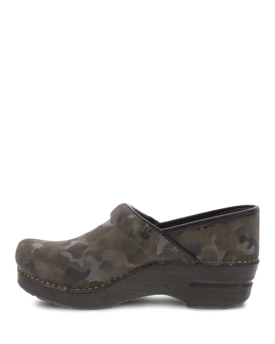 Women's Dansko Professional Clog Color: Camo Suede