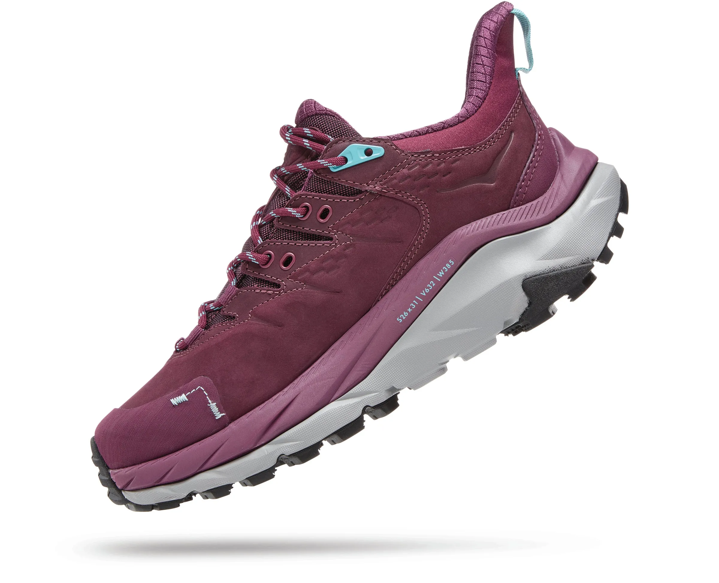 Women's Hoka Kaha 2 Low GTX Color: Grape Wine/ Coastal