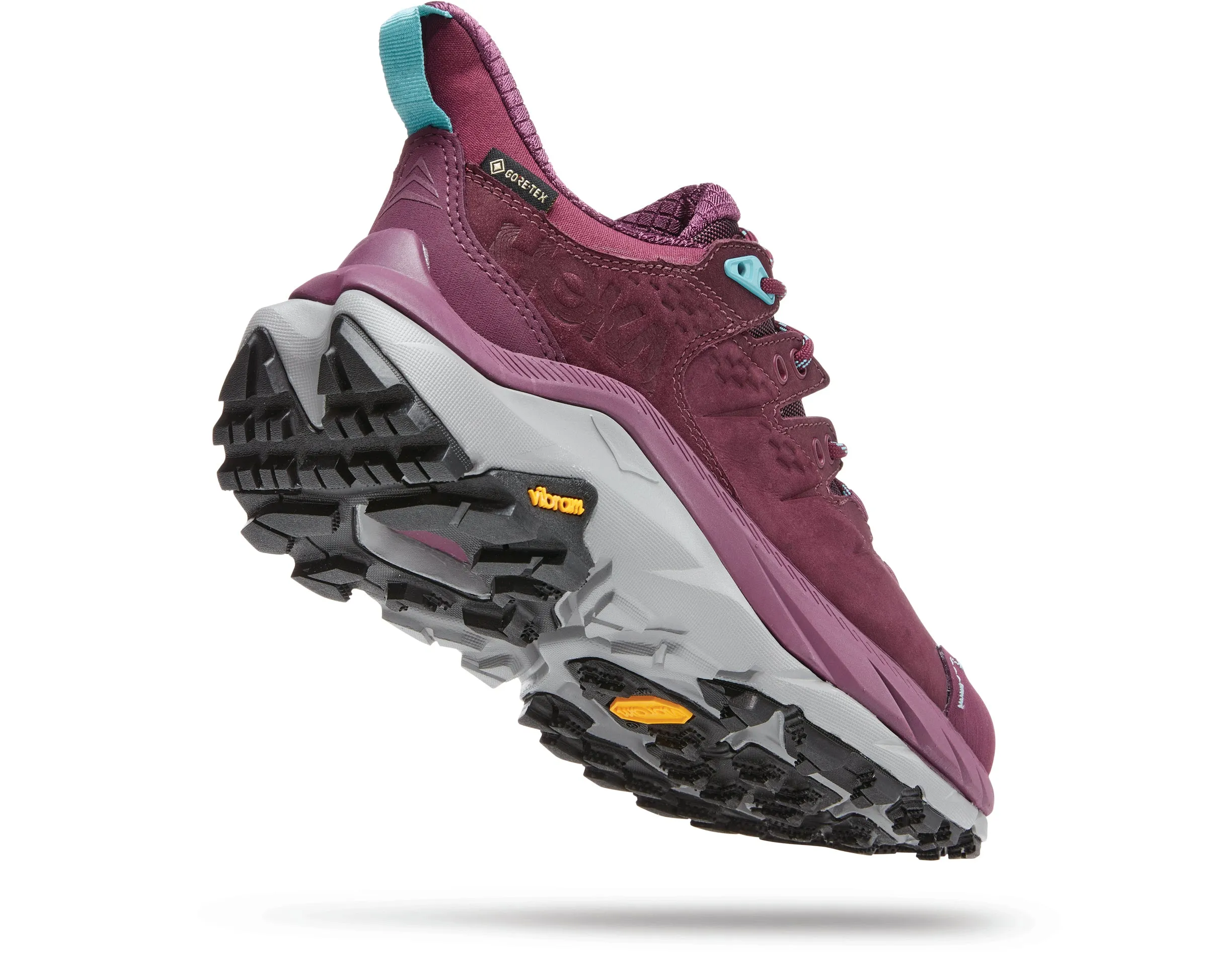 Women's Hoka Kaha 2 Low GTX Color: Grape Wine/ Coastal