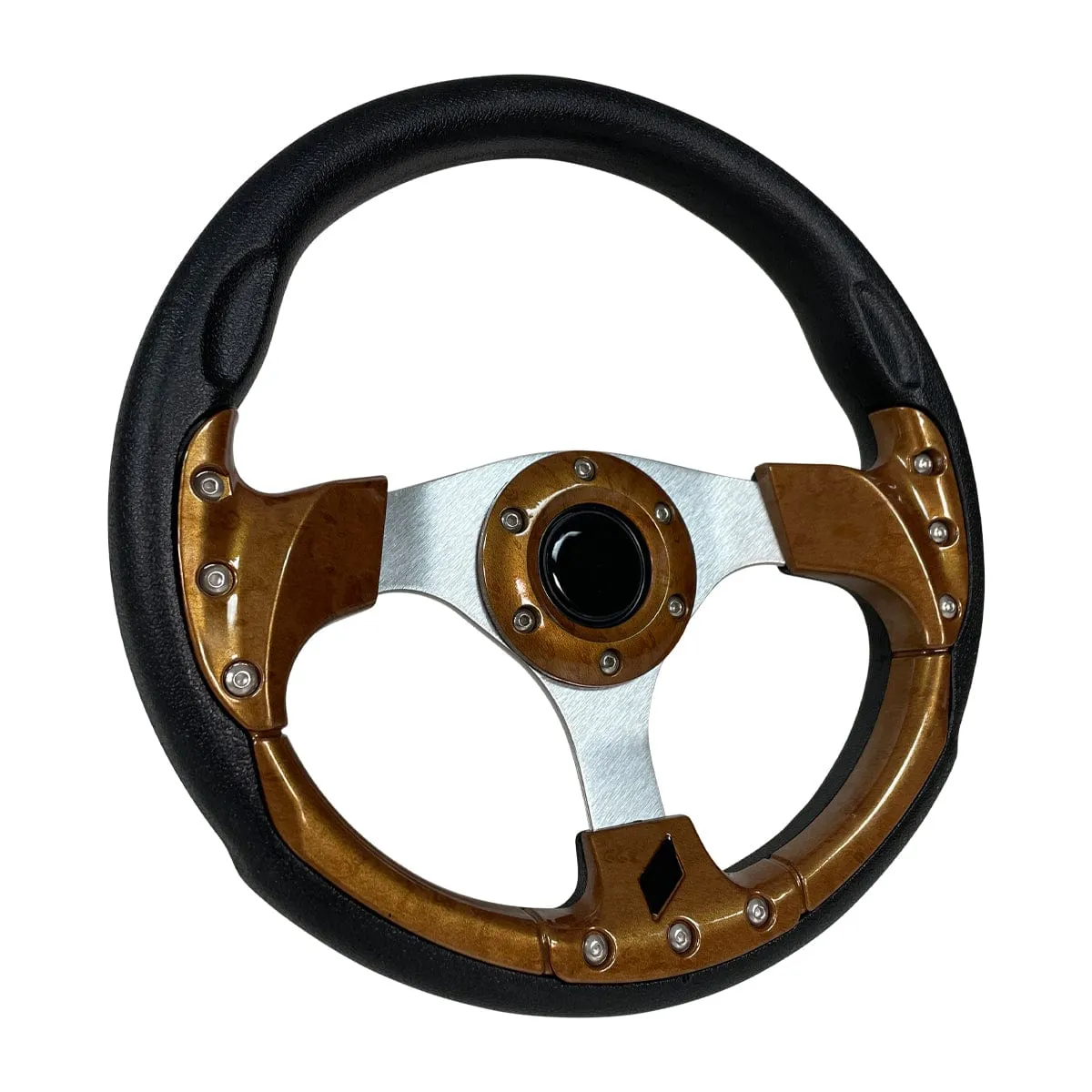 Wood Grain GTA2 Golf Cart Steering Wheel