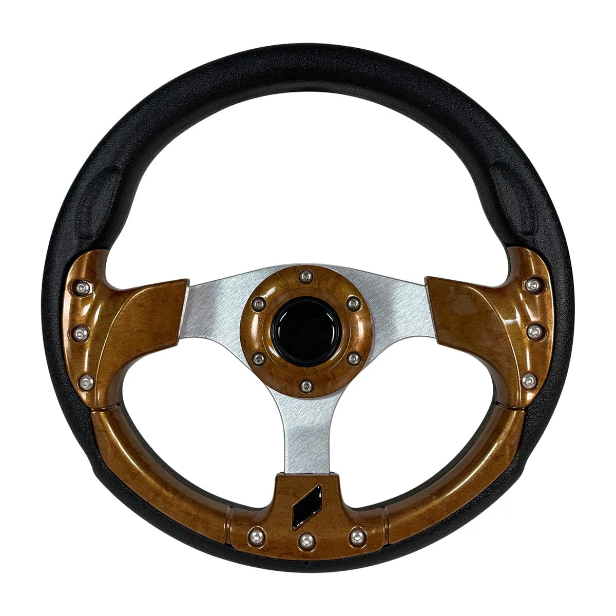 Wood Grain GTA2 Golf Cart Steering Wheel