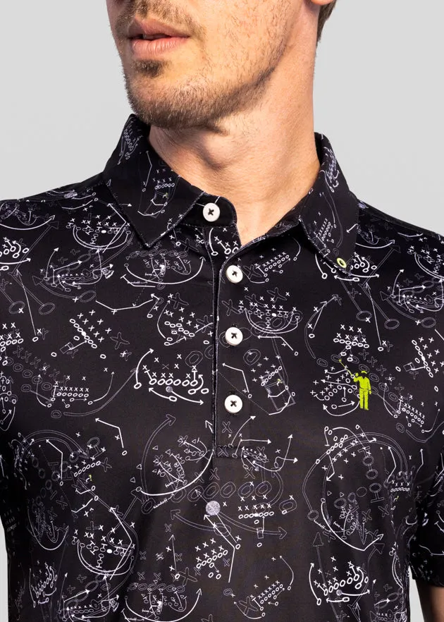 X's and O's Men's Polo | Black