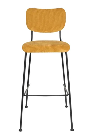 Yellow Upholstered Barstools (2) | Zuiver Benson